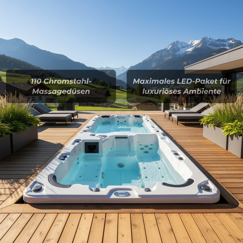 Spa de nage Quantium One Pearlgrey