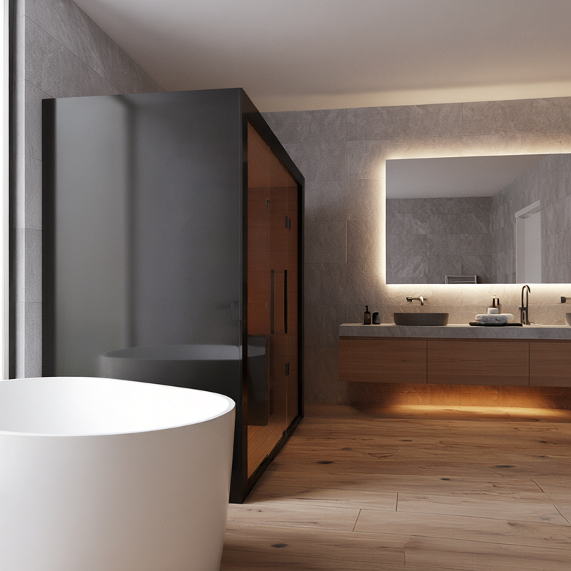Sauna Clarity Black Indoor- & Outdoor
