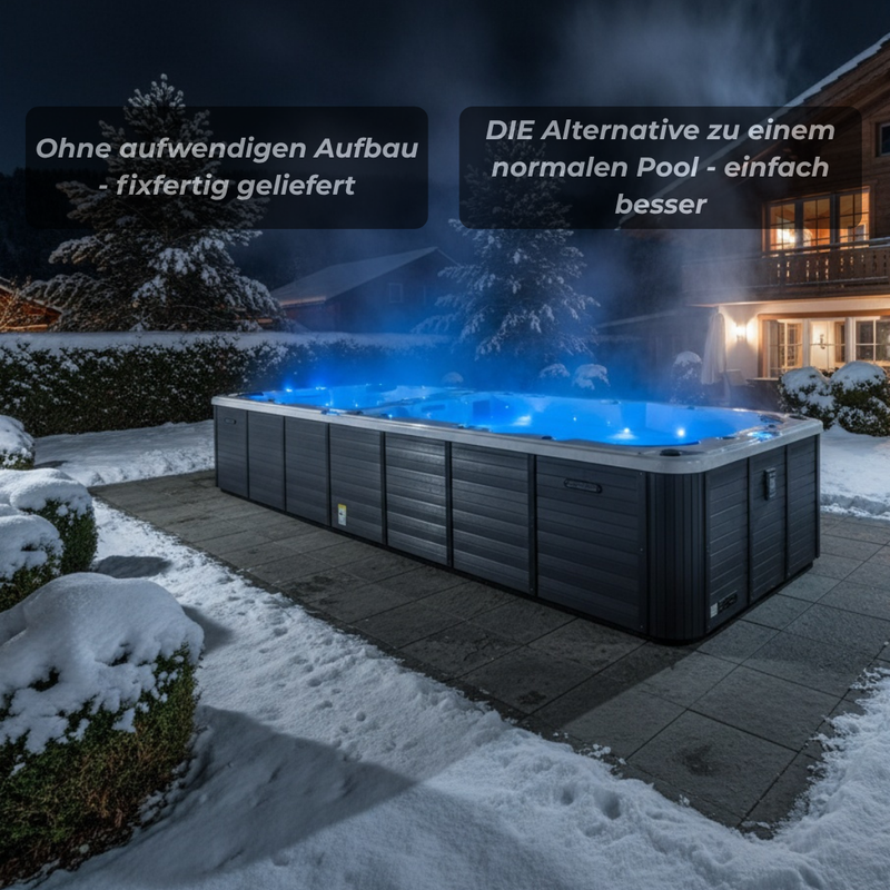 Spa de nage Quantium One Pearlgrey