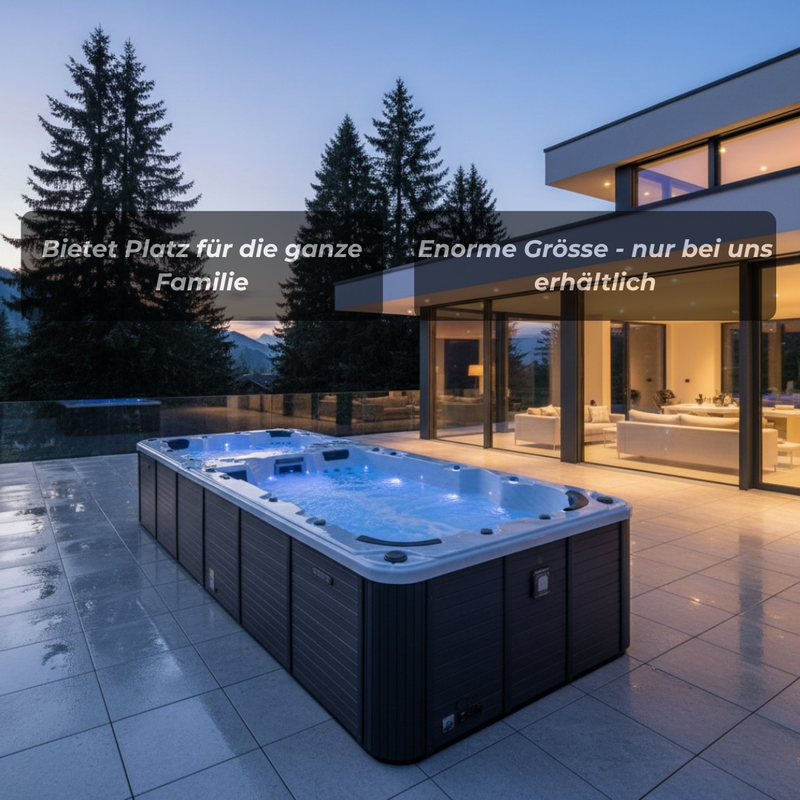 Spa de nage Quantium One Pearlgrey