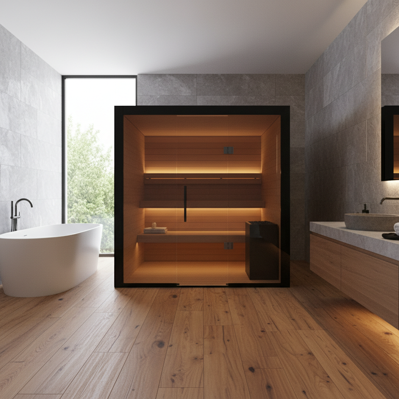Sauna Clarity Black Indoor- & Outdoor