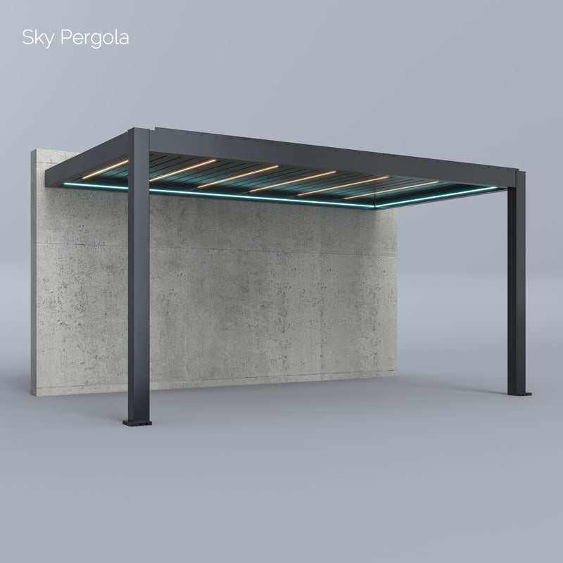 SkyMax Ultra Aluminium Pergola LED 3m x 5m motorisiert NEU