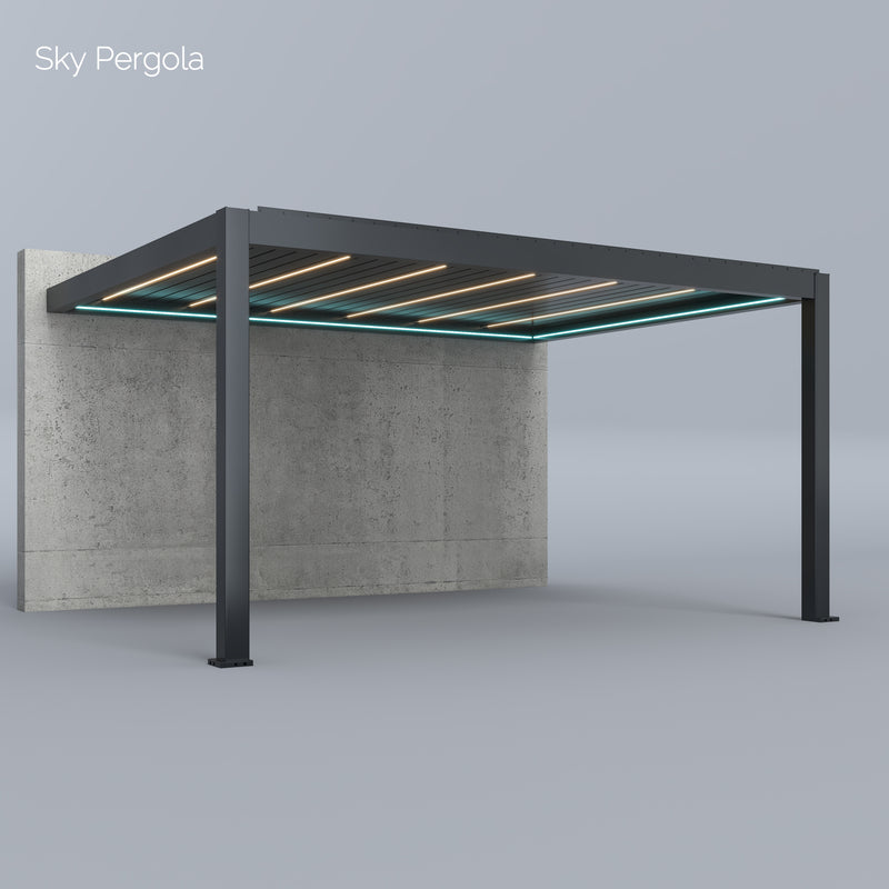 SkyMax Ultra Aluminium Pergola LED 4m x 5m motorisiert NEU