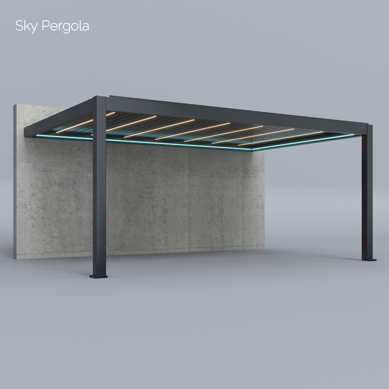 SkyMax Ultra Aluminium Pergola LED 4m x 6m motorisiert NEU