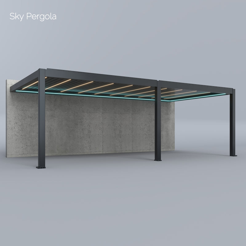 SkyMax Ultra Aluminium Pergola LED 4m x 8m motorisiert NEU
