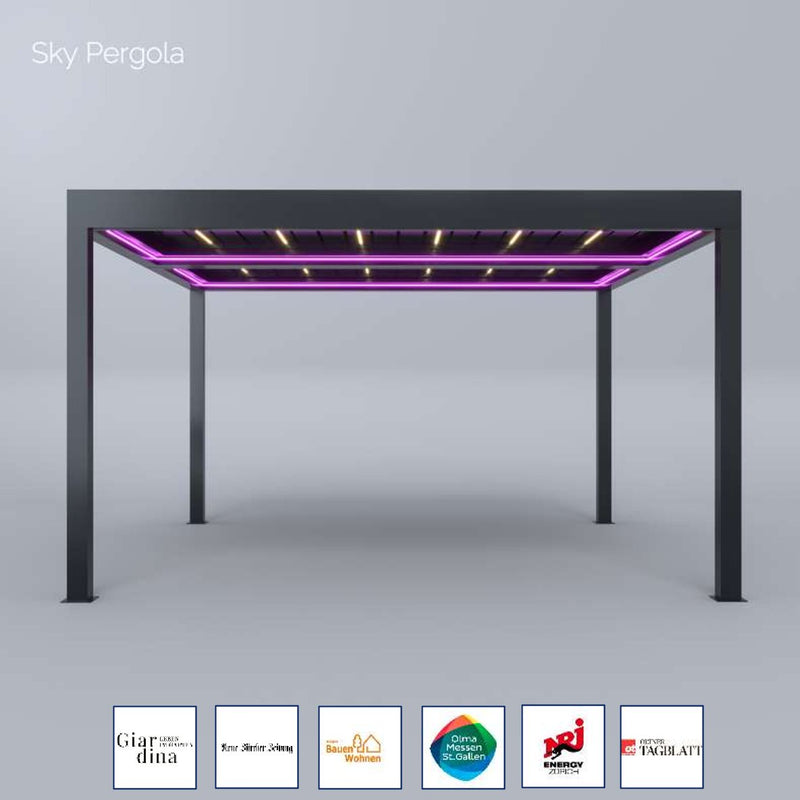 SkyGrand Master Aluminium Pergola LED 5m x 5m motorisiert NEU