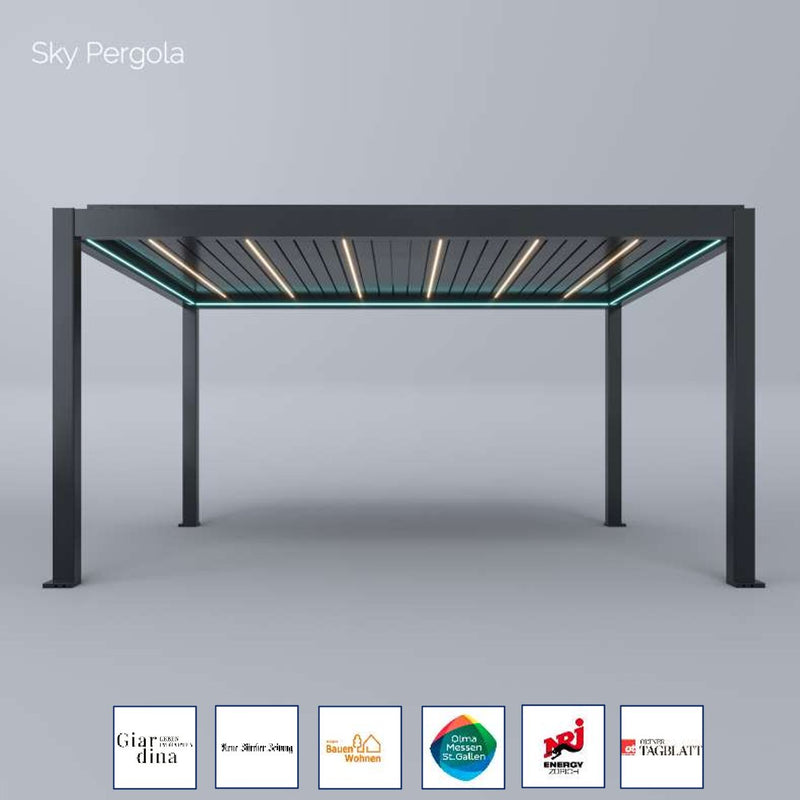 SkyMax Ultra Aluminium Pergola LED 4m x 5m motorisiert NEU