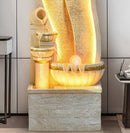 Wasserbrunnen Indoor/Outdoor Anzio Weiss Kristalkugel