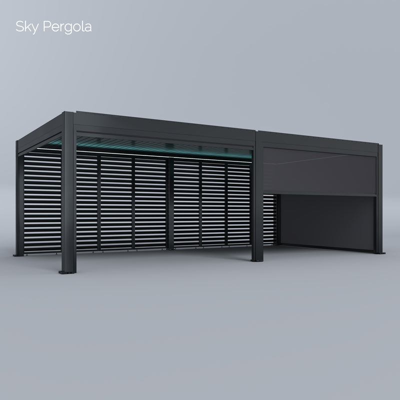 SkyMax Ultra Aluminium Pergola LED 4m x 8m motorisiert NEU