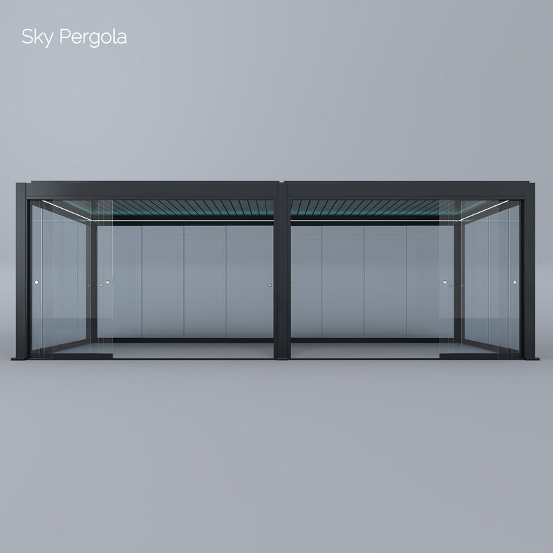 SkyMax Ultra Aluminium Pergola LED 4m x 8m motorisiert NEU