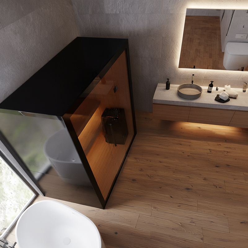 Sauna Clarity Black Indoor- & Outdoor