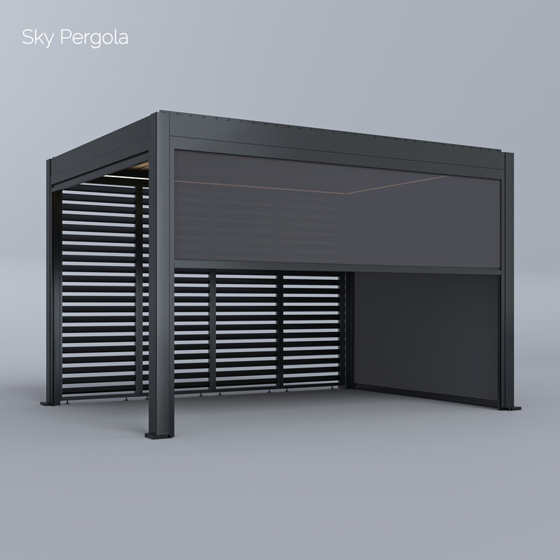 SkyMotion LED Aluminium Pergola 3m x 4m motorisiert