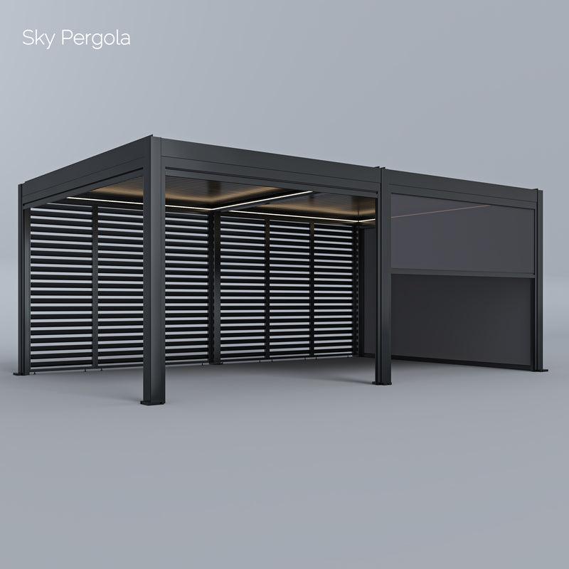 SkyMotion LED Aluminium Pergola 4m x 5m motorisiert NEU