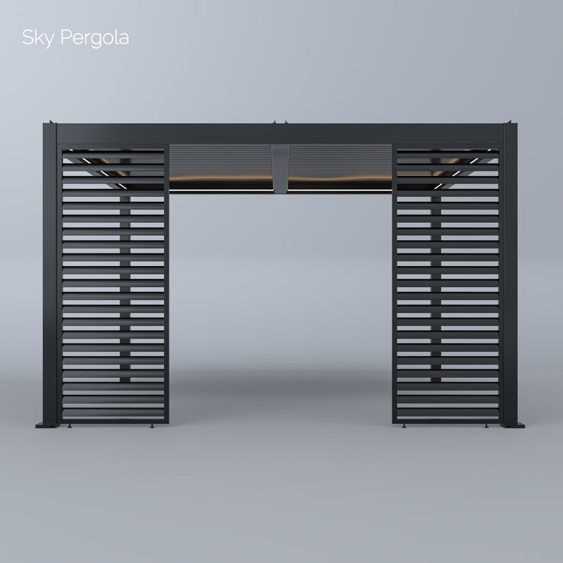 SkyMotion LED Aluminium Pergola 4m x 4m motorisiert