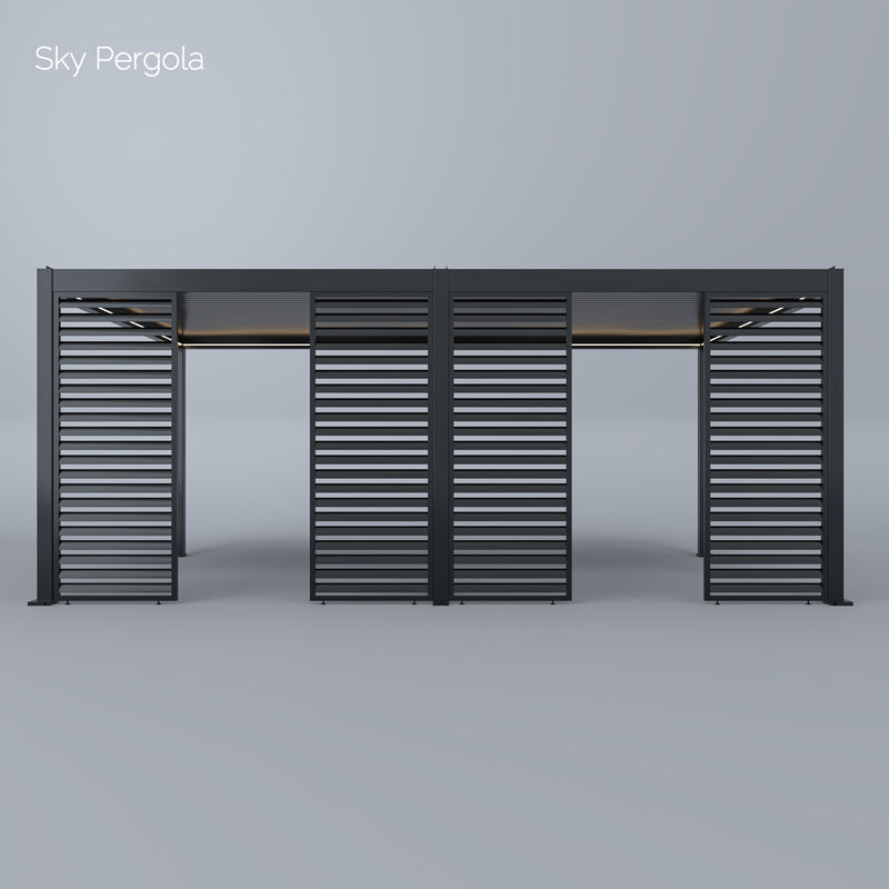 SkyMotion LED Aluminium Pergola 4m x 5m motorisiert NEU