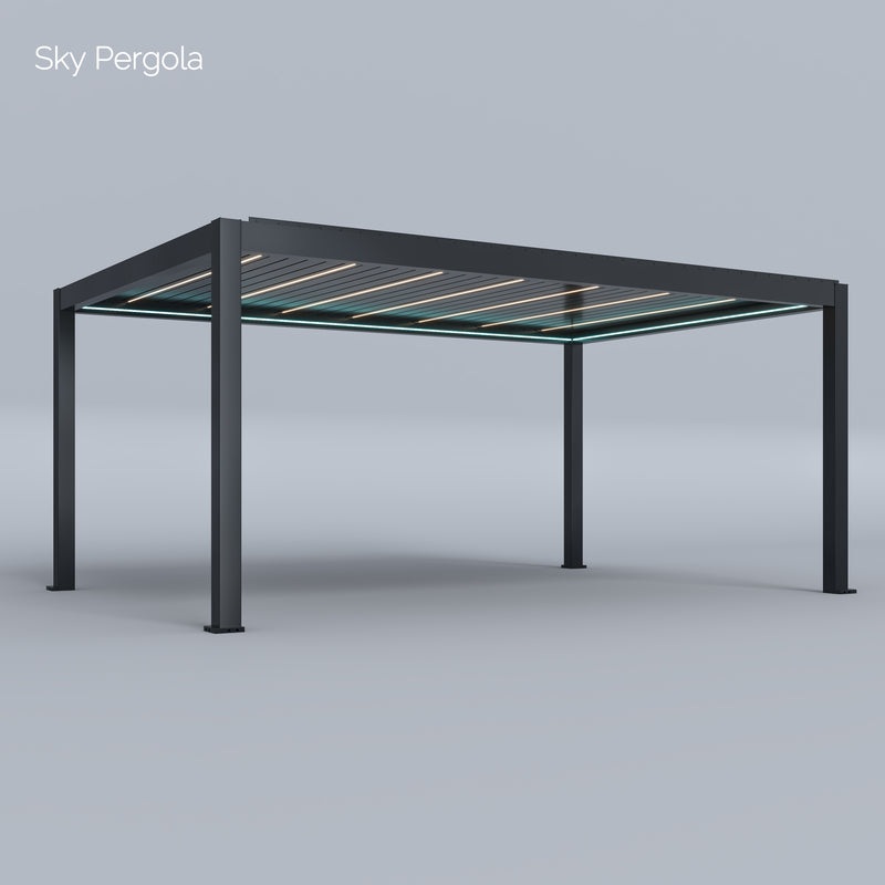 SkyMax Ultra Aluminium Pergola LED 4m x 6m motorisiert NEU