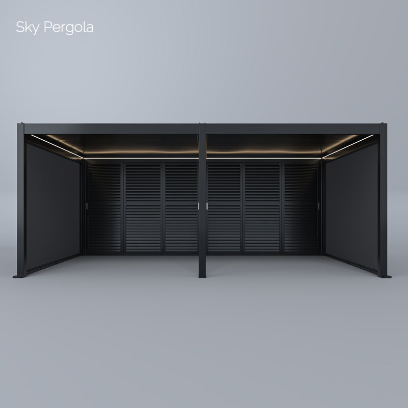 SkyMotion LED Aluminium Pergola 4m x 5m motorisiert NEU