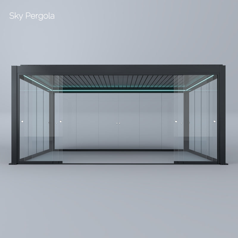 SkyMax Ultra Aluminium Pergola LED 4m x 6m motorisiert NEU