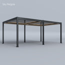 Ausstellungsmodell: SkyMotion LED Aluminium Pergola 4m x 5m motorisiert (LED nur im Rahmen)