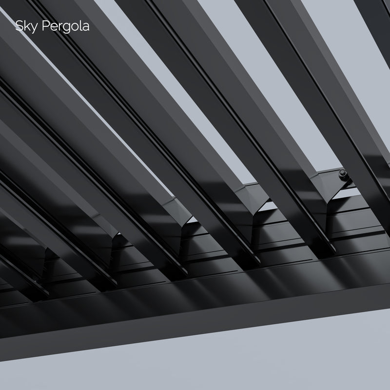 SkyMotion LED Aluminium Pergola 4m x 5m motorisiert NEU