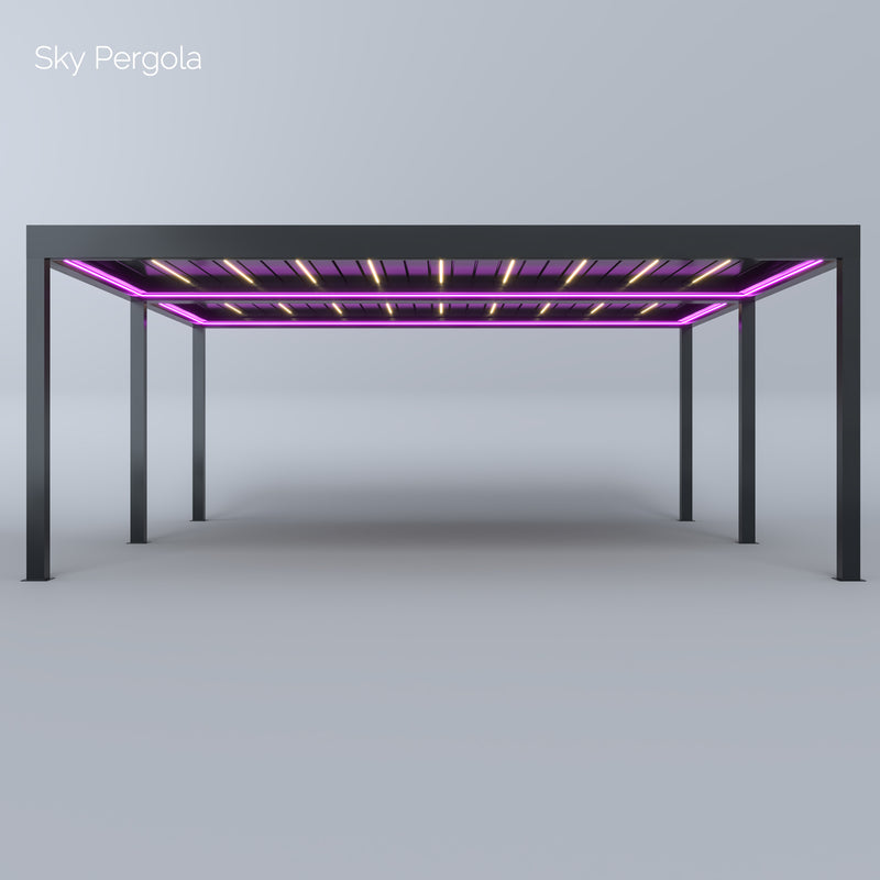 SkyGrand Master Aluminium Pergola LED 7m x 7m motorisiert NEU