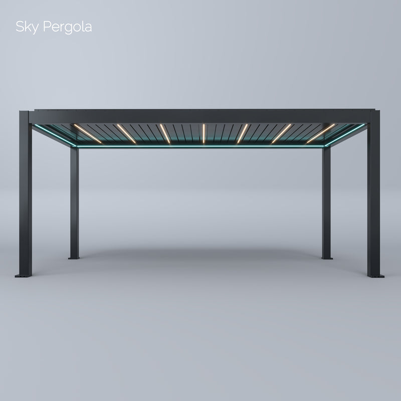 SkyMax Ultra Aluminium Pergola LED 3m x 6m motorisiert NEU