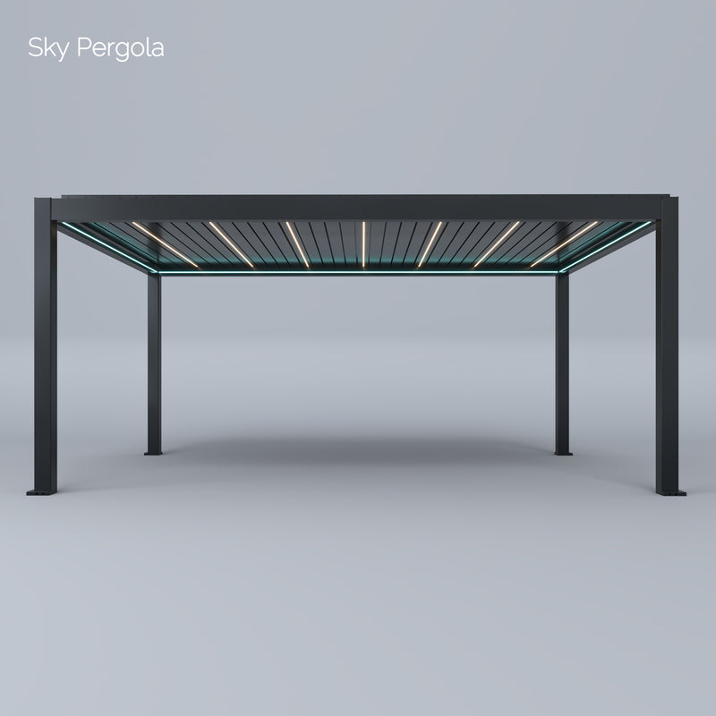 SkyMax Ultra Aluminium Pergola LED 4m x 6m motorisiert NEU
