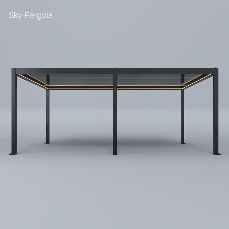 SkyMotion LED Aluminium Pergola 4m x 5m motorisiert NEU