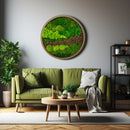 Moos-Bild Pinecone Stream Durchmesser 60cm