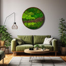 Moos-Bild Pinecone Stream Durchmesser 60cm