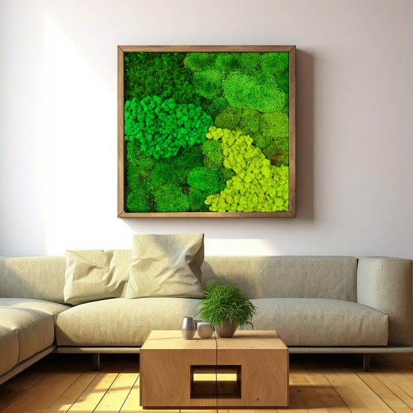 Moosbild 60cm x 60cm Natural Elegance