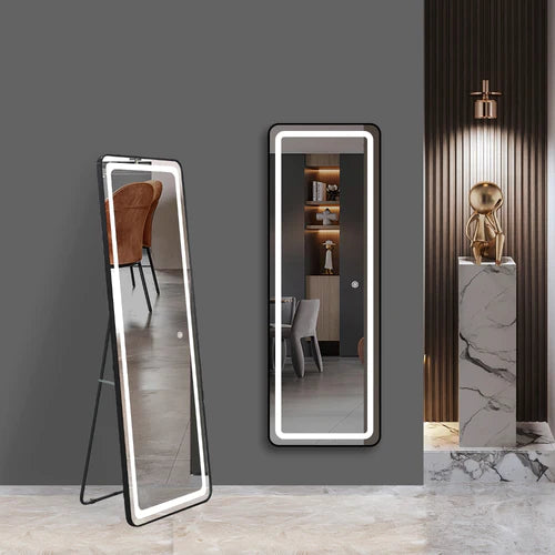 Our standing mirror with LED lighting