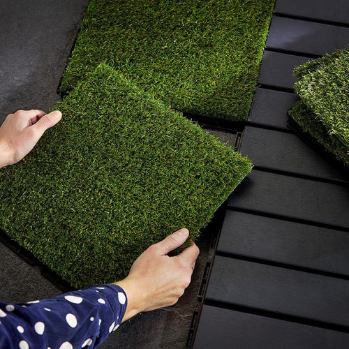 Artificial grass click tile