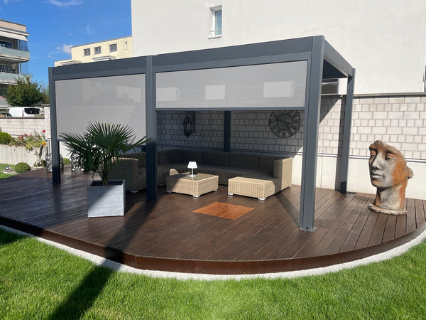 Pergola in anthracite - the popular trend in the garden