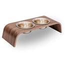 Raised wooden stand for cats and dogs