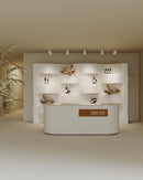 iPaper Wave partition wall shelf 228cm x 300cm