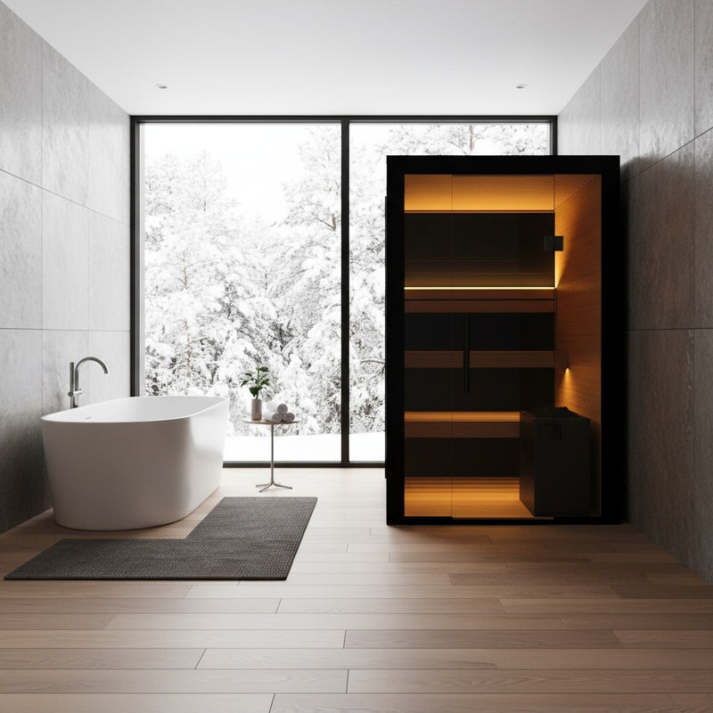 Sauna Clarity Black Indoor- & Outdoor