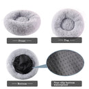 Soft donut bed for dogs and cats