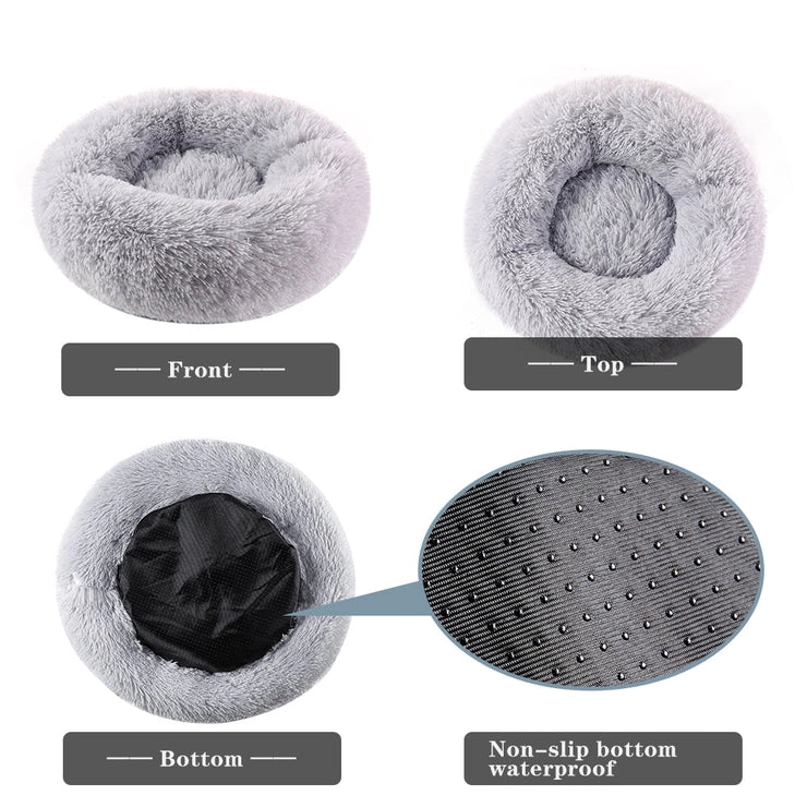 Soft donut bed for dogs and cats