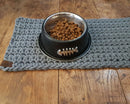 Bowl mat for dogs and cats - eucalyptus
