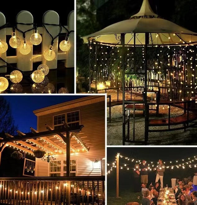 Horizon fairy lights for privacy screen