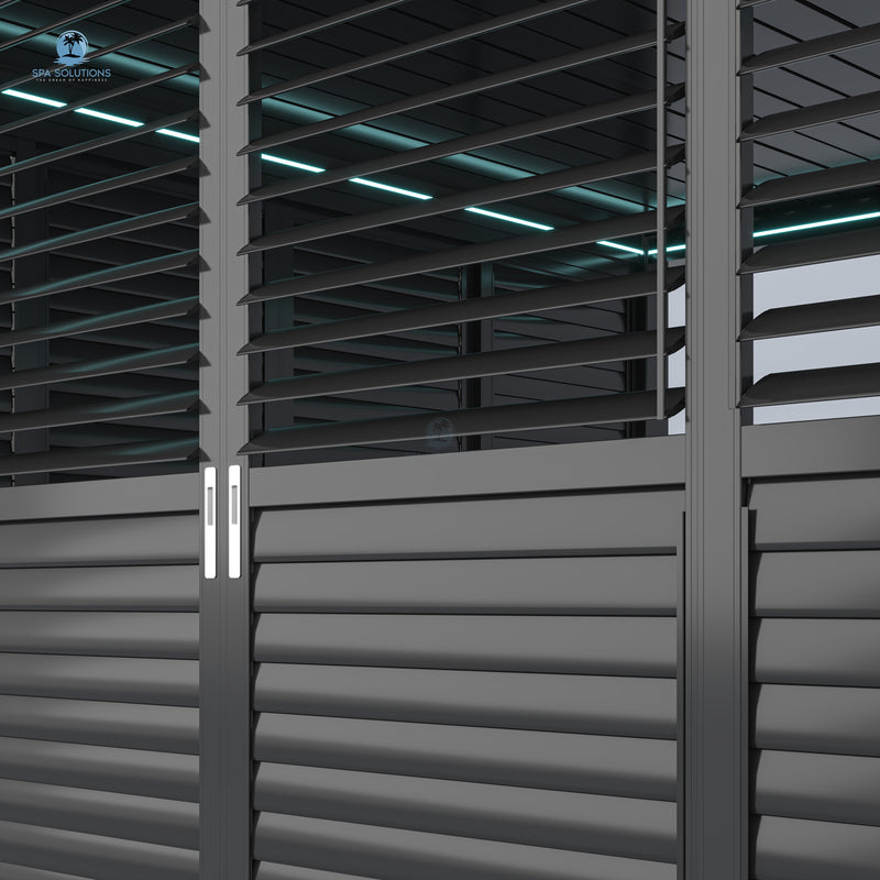 Sky Pergola sliding slatted wall