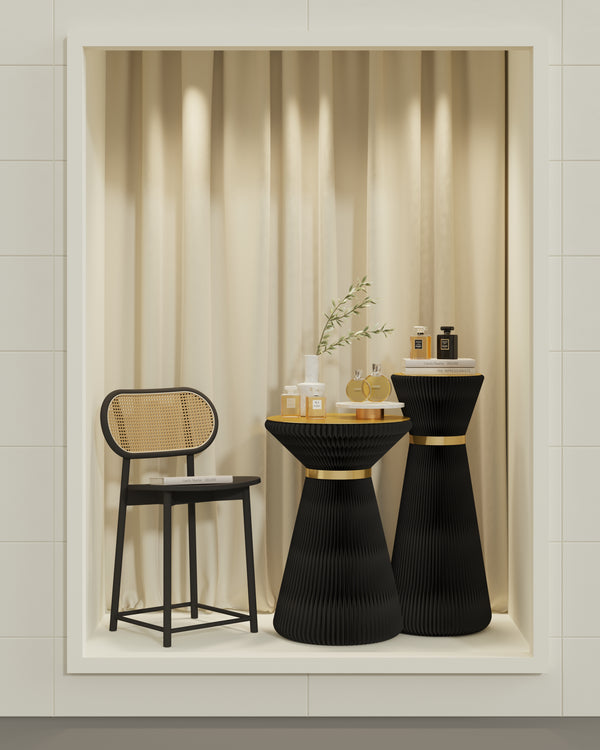 iPaper Galaxy side table black shop window decoration