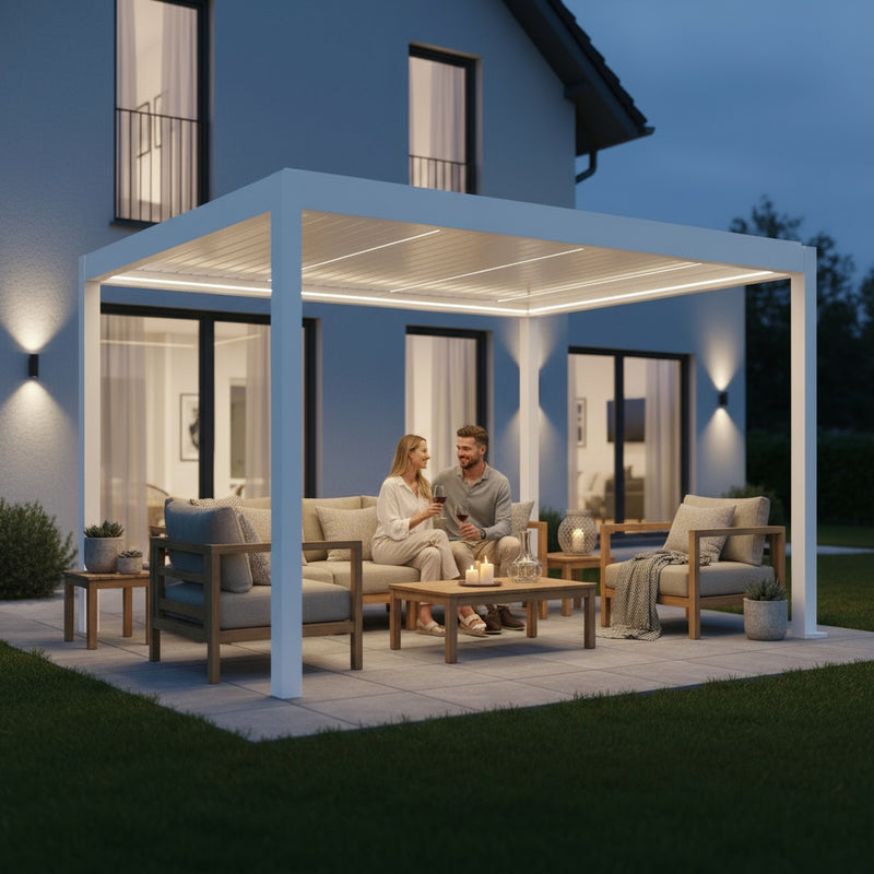 SkyPergola SkyMotion LED aluminum pergola
