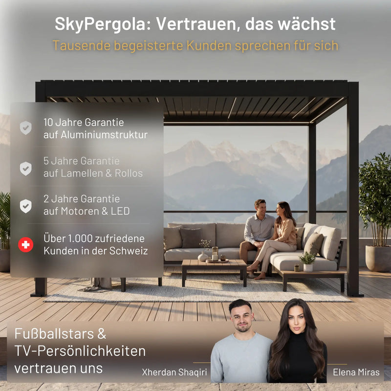 SkyPergola SkyMotion LED aluminum pergola