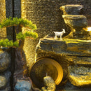 AquaLuxe wooden water wheel for water fountains