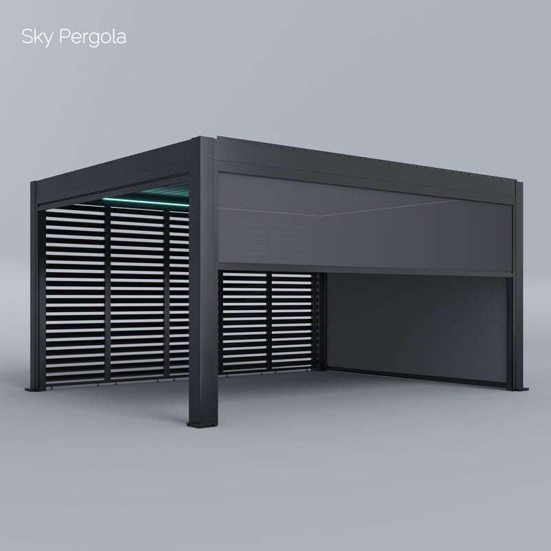 Sky Pergola side roller blind made to measure Motorized