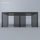 Exhibition model: SkyMotion LED aluminium pergola 4m x 5m motorized (LED only in frame)