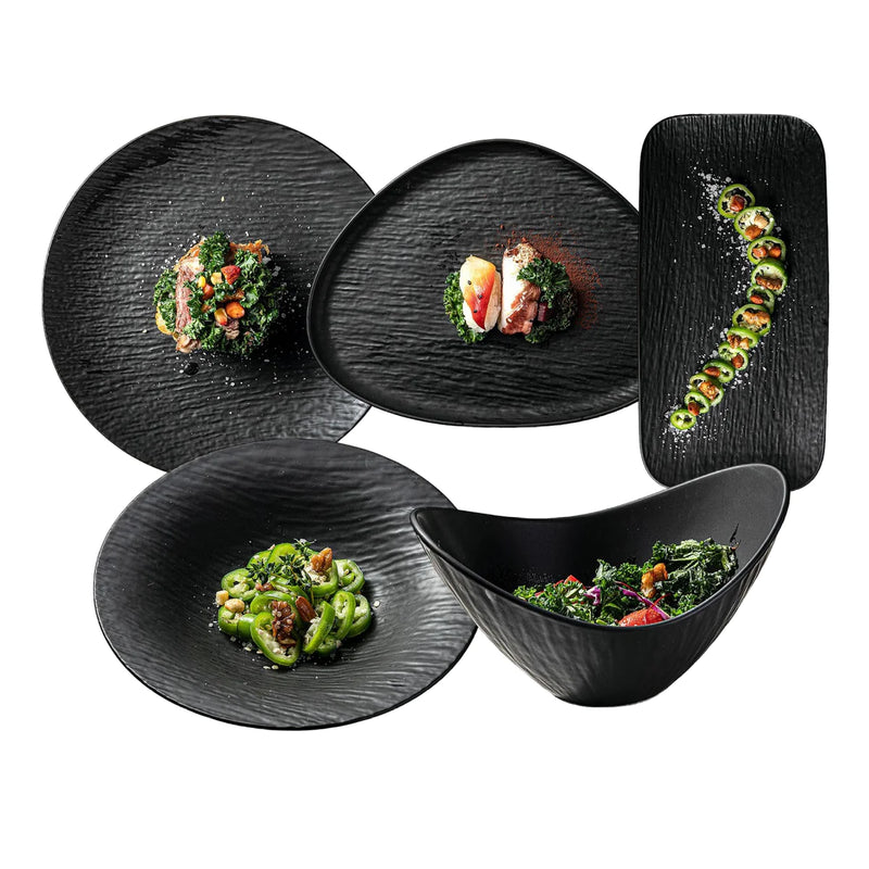 Verona tableware set complete black 20 pieces