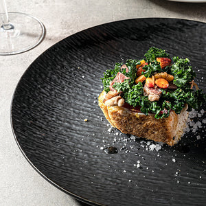 Verona tableware set complete black 20 pieces